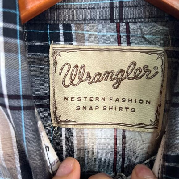 Wrangler Mens Pearl Snap Button Down size XL 46" Chest Cowboy Western - Picture 7 of 11
